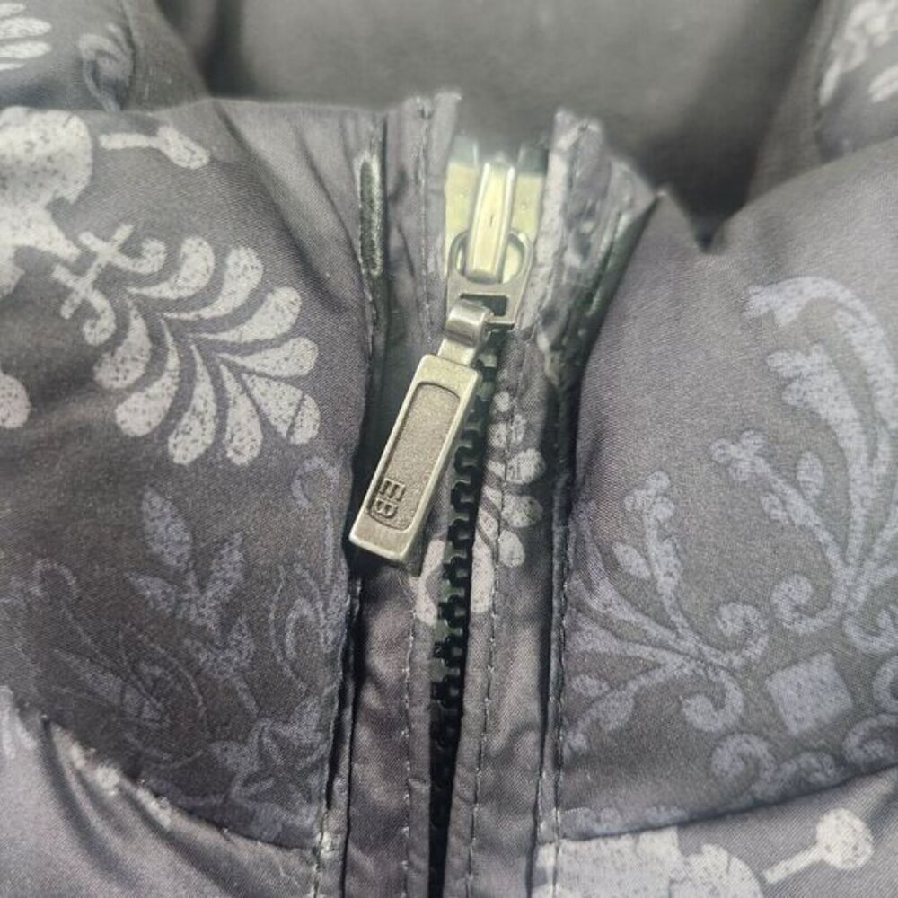 Eddie Bauer Puffer Vest Womens Small Goose Down Quilted Snowflake Print Floral - Picture 4 of 16